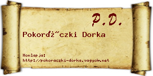 Pokoráczki Dorka névjegykártya